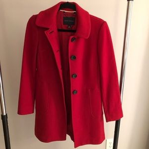 Banana Republic Brick Red Dress Coat